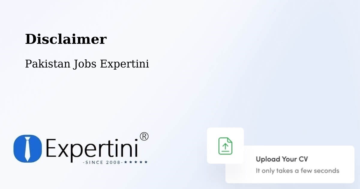 Disclaimer – Kahuta - Pakistan Jobs Expertini